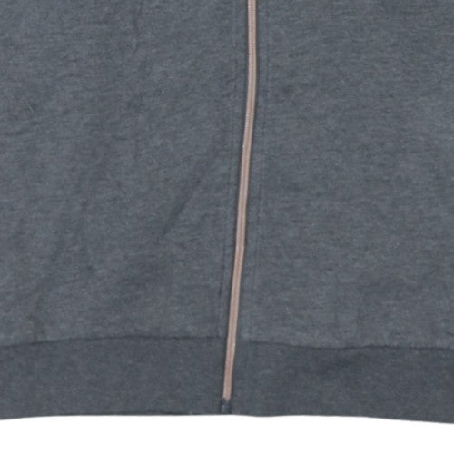 FILA Women's Grey Full Zip Hoodie Sweatshirt Size L