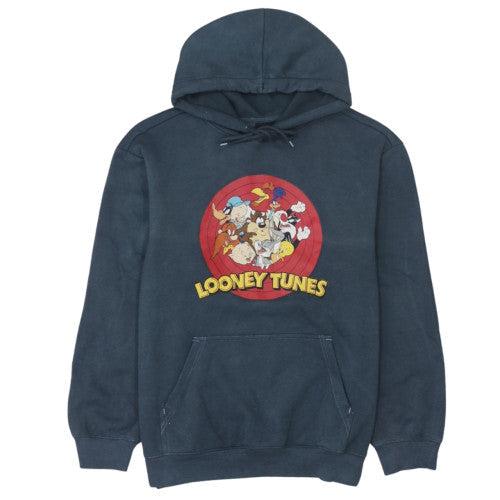 H&M Women Navy Blue Looney Tunes Pullover Hoodie Size L Regular Fit