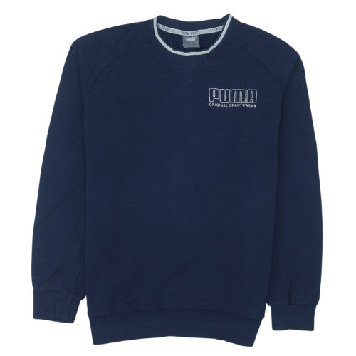 Puma Men's Blue Pullover Sweatshirt Size M Crew Neck Sports Style