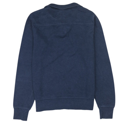 GANT Men's Blue 1/4 Zip Cotton Sweatshirt Size M Mock Neck