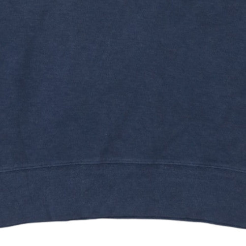 GANT Men's Blue 1/4 Zip Cotton Sweatshirt Size M Mock Neck