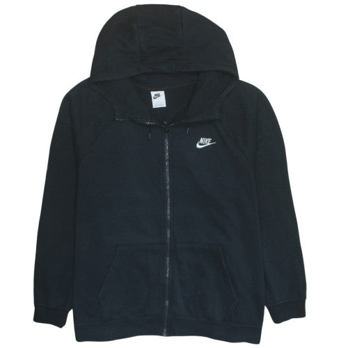 Nike Womens Black 2XL Full Zip Hoodie Sweatshirt with Logo