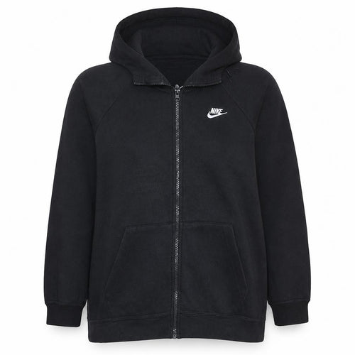 Nike Womens Black 2XL Full Zip Hoodie Sweatshirt with Logo