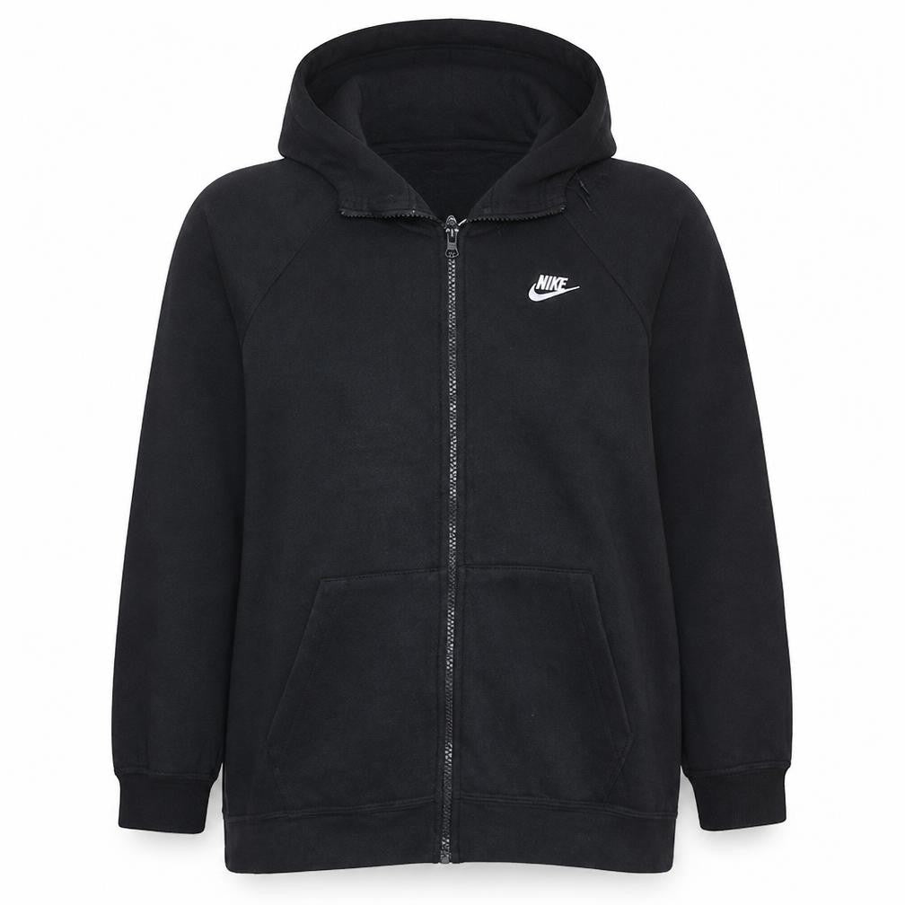 Nike Womens Black 2XL Full Zip Hoodie Sweatshirt with Logo