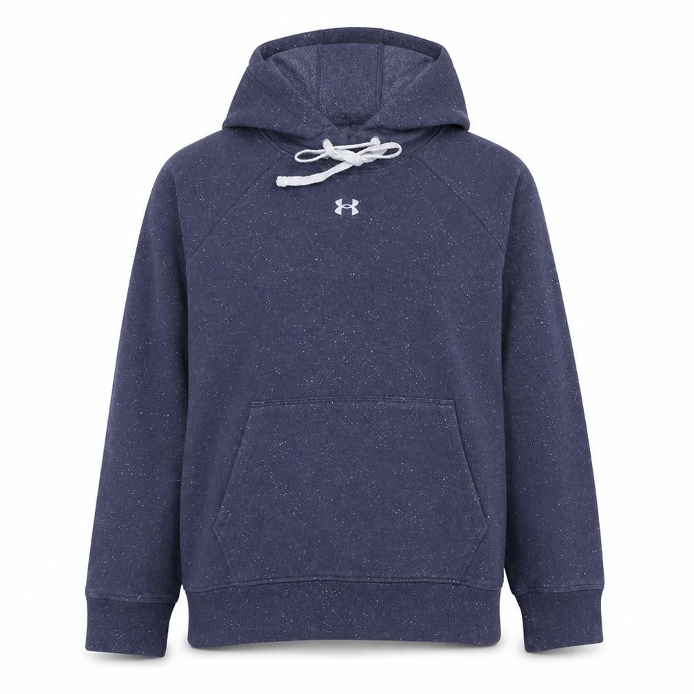 Front view of Under Armour Women's Blue Medium Pullover Hoodie with Logo