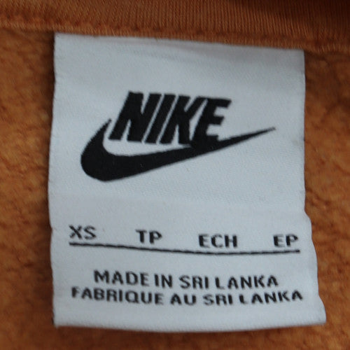 Nike Womens Orange XS Pullover Hoodie Cotton Blend Casual