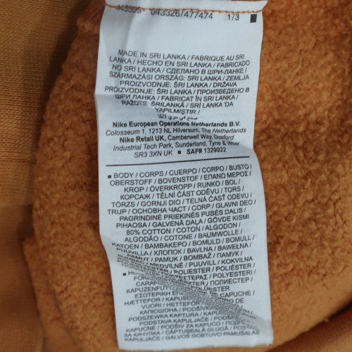 Nike Womens Orange XS Pullover Hoodie Cotton Blend Casual