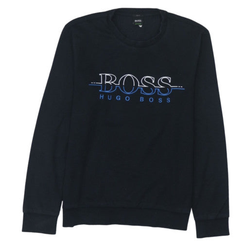 Hugo Boss Men's Black Slim Fit Crew Neck Sweatshirt L