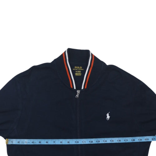 Polo Ralph Lauren Men's Navy Blue Track Jacket M Regular Fit Cotton