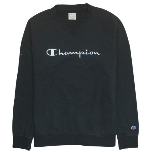 Champion Men's Black Medium Crew Neck Pullover Sweatshirt