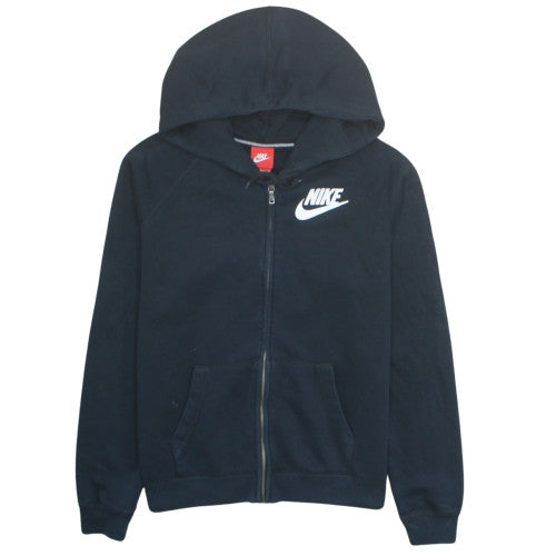 Nike Women’s Black Full Zip Hoodie Size L Cotton Blend Sweatshirt