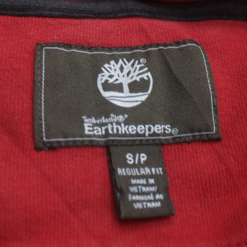 Timberland Earthkeepers Men's Black Red 1/4 Zip Sweatshirt Size S Regular Fit