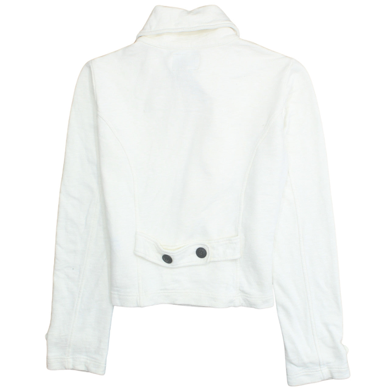 Ralph Lauren Polo Jeans Women’s White Button Full Zip Sweatshirt Jacket M