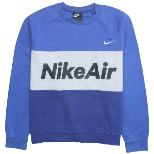 Nike Men's Blue Crew Neck Long Sleeve Pullover Sweatshirt M
