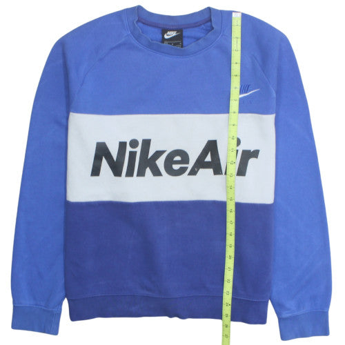 Nike Men's Blue Crew Neck Long Sleeve Pullover Sweatshirt M