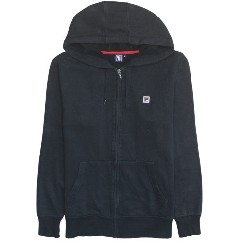 Fila Men's Black Full Zip Hoodie Medium Regular Fit Fleece