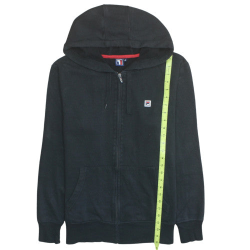 Fila Men's Black Full Zip Hoodie Medium Regular Fit Fleece