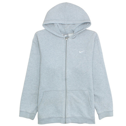 Nike Boys Grey Full Zip Hoodie Size L (12-13 Years) Fleece Sweatshirt