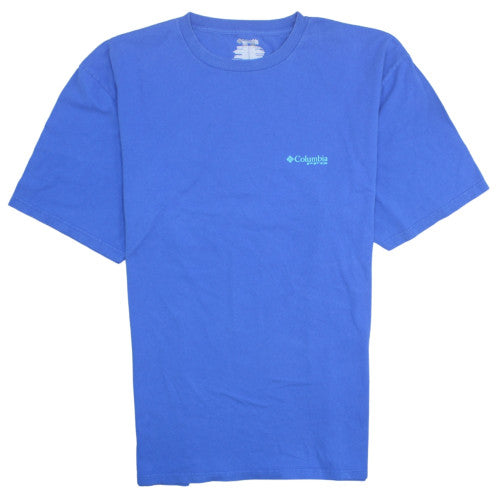 Columbia PFG Blue 2XLT Men's Short Sleeve Cotton Polo