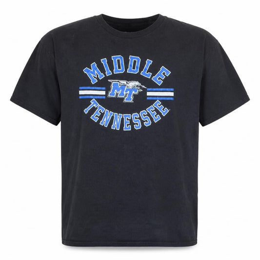 Front view of Champion Men's Black 3XL Middle Tennessee Graphic T-Shirt