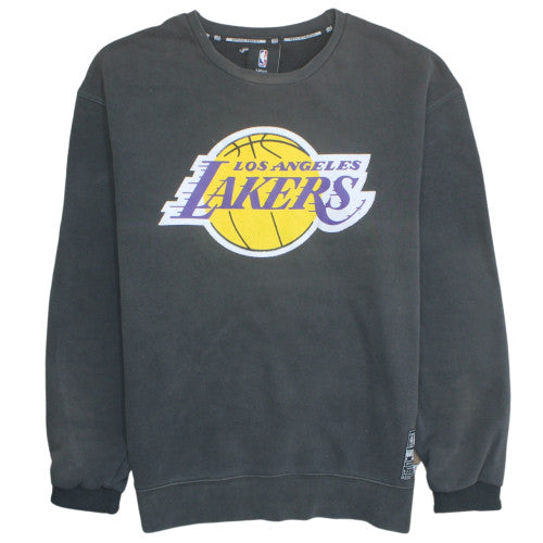 NBA Los Angeles Lakers Black Sweatshirt Women M Cotton Crew Neck Pullover