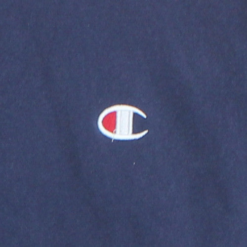 Champion Men's Blue Pullover Hoodie M Classic Reverse Weave