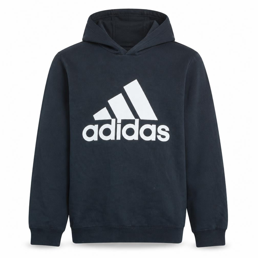 Front view of Adidas Men's Black Pullover Hoodie S Sport Essentials