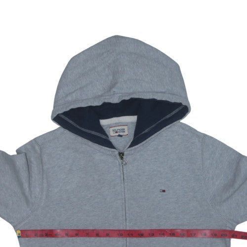 Tommy Hilfiger Men’s Grey Full Zip Hoodie Size S Classic Style