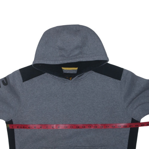 Caterpillar Men’s Grey Pullover Hoodie Medium Logo Fleece Workwear