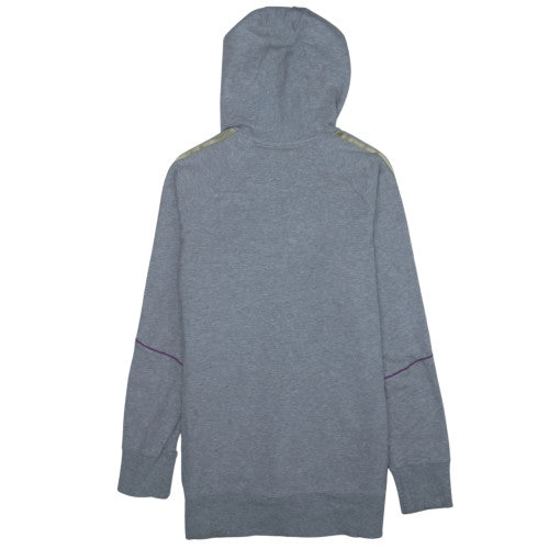 Adidas Women Grey Purple Hooded Pullover Sweatshirt Size 10 Regular