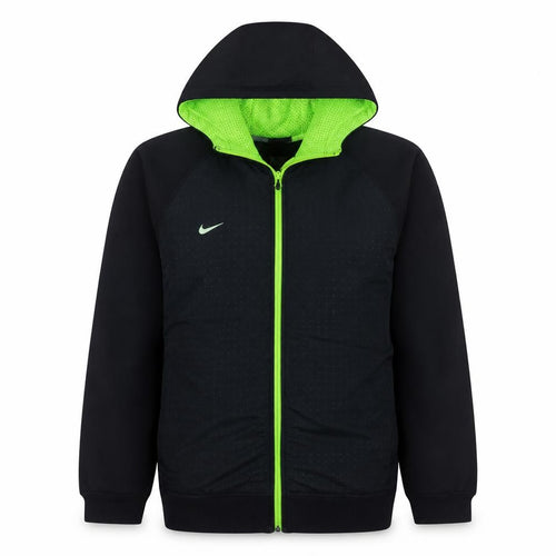Nike Men's Black Full Zip Sports Hoodie Size L Lightweight Fleece