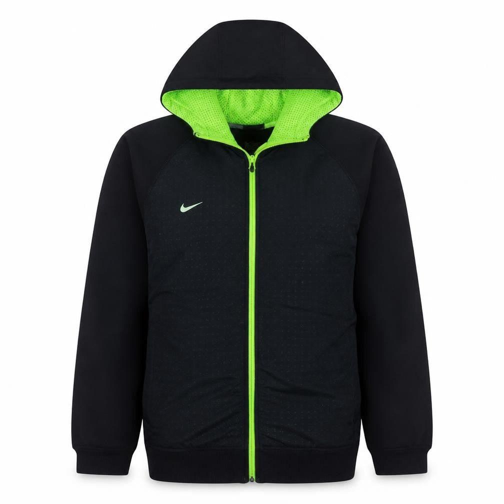 Nike Men's Black Full Zip Sports Hoodie Size L Lightweight Fleece
