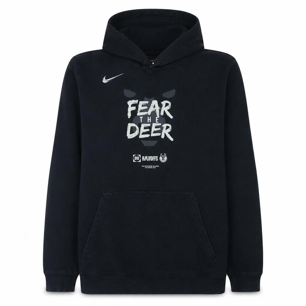 Nike Men's Black XL Pullover Hoodie Fear The Deer Basketball Sportswear