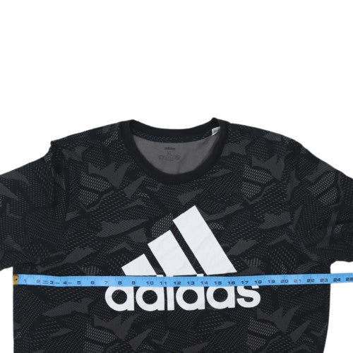 Adidas Men’s Black Camouflage Logo T-Shirt Size M Regular Fit