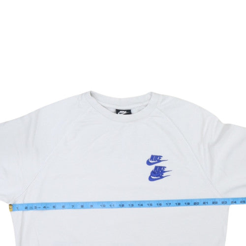 Nike Men's White Graphic Pullover Sweatshirt M Regular Fit