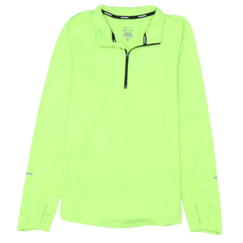 Nike Men's Green Dri-Fit 1/4 Zip Long Sleeve Athletic Sweatshirt M