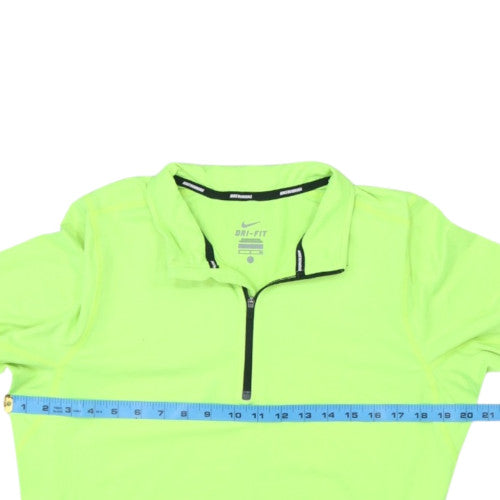 Nike Men's Green Dri-Fit 1/4 Zip Long Sleeve Athletic Sweatshirt M