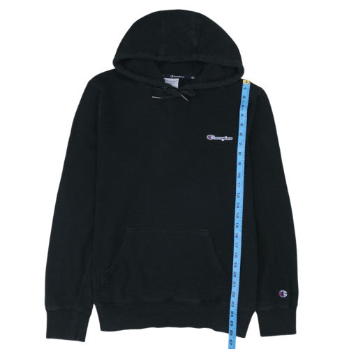 Champion Men's Black XL Pullover Hoodie with Logo Embroidery