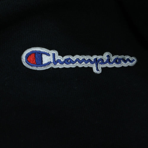Champion Men's Black XL Pullover Hoodie with Logo Embroidery