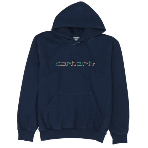 Carhartt Men's Blue Pullover Logo Hoodie Size L
