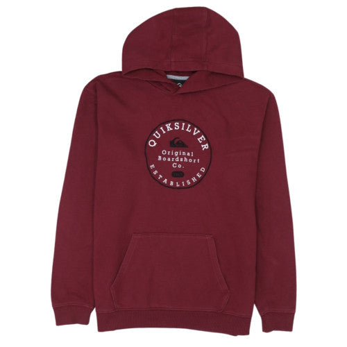 Quiksilver Boys Burgundy Hoodie XL 16 Fleece Pullover Sweatshirt