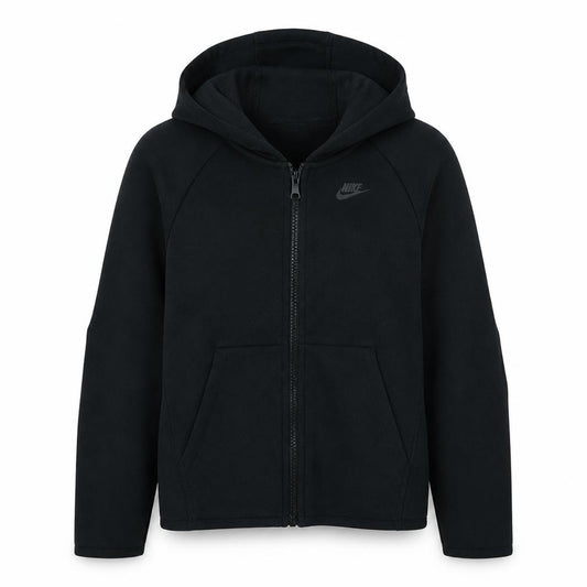 Front view of Nike women’s black xs full zip hoodie sweatshirt