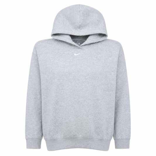 Front view of Nike Women's Grey Pullover Hoodie Small Cotton Blend Sportswear