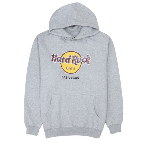 Hard Rock Cafe Women's Grey Pullover Hoodie XL Las Vegas Graphic Sweatshirt