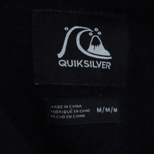 Quiksilver Men's Black Pullover Hoodie M Surf Graphic Fleece