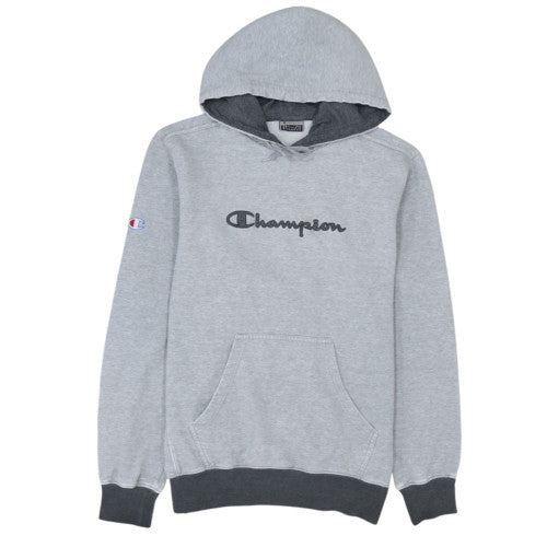 Champion Men's Grey Pullover Hoodie Medium Regular Fit Fleece