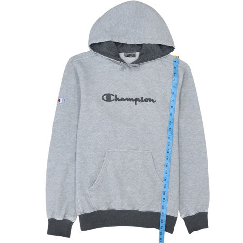 Champion Men's Grey Pullover Hoodie Medium Regular Fit Fleece