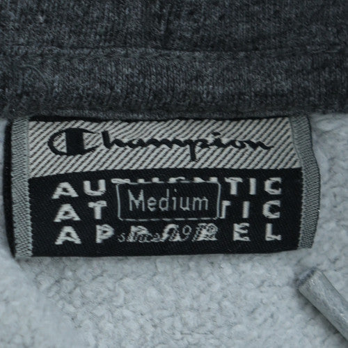 Champion Men's Grey Pullover Hoodie Medium Regular Fit Fleece