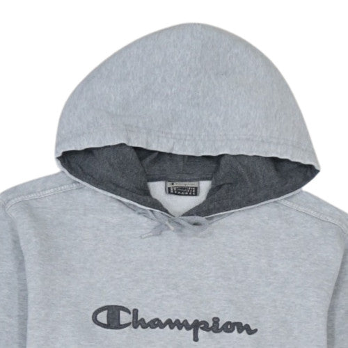 Champion Men's Grey Pullover Hoodie Medium Regular Fit Fleece