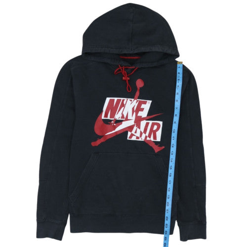 Nike Jordan Men's Black L Pullover Hoodie with Red Logo